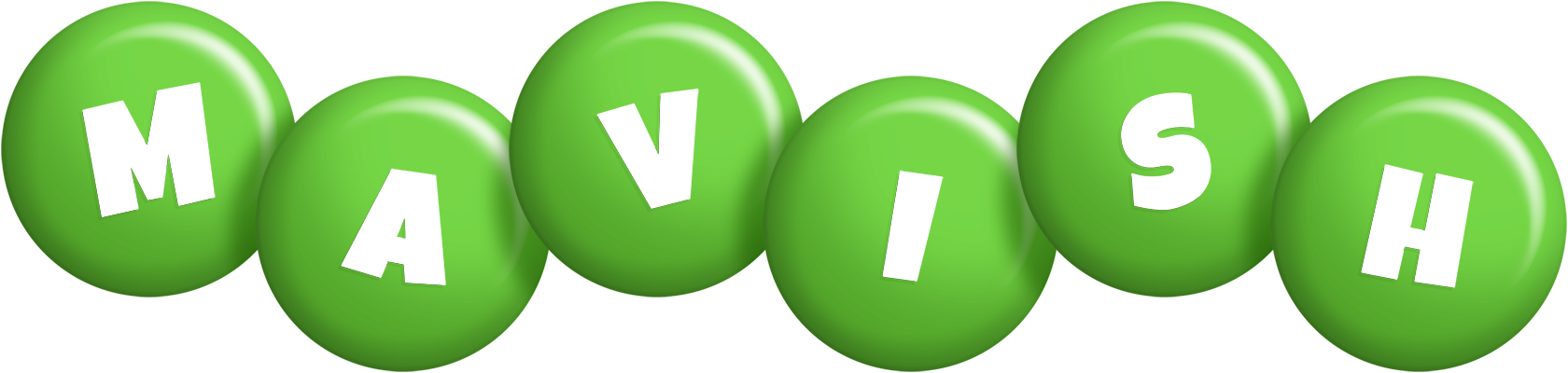 Mavish candy-green logo