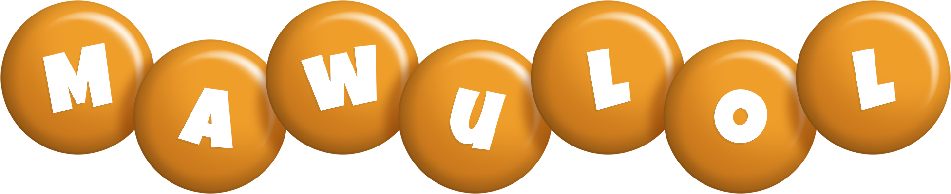 Mawulol candy-orange logo