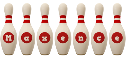 Maxence bowling-pin logo