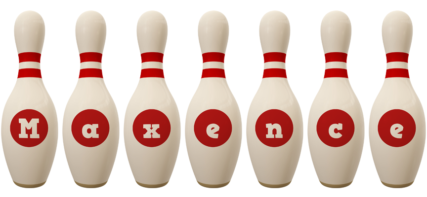 Maxence bowling-pin logo
