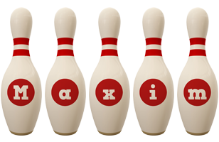 Maxim bowling-pin logo