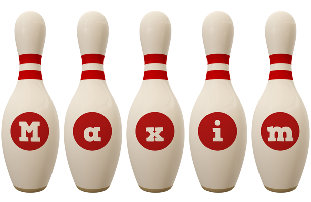 Maxim bowling-pin logo