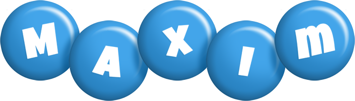Maxim candy-blue logo