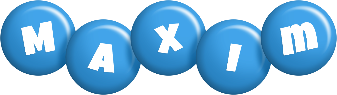Maxim candy-blue logo