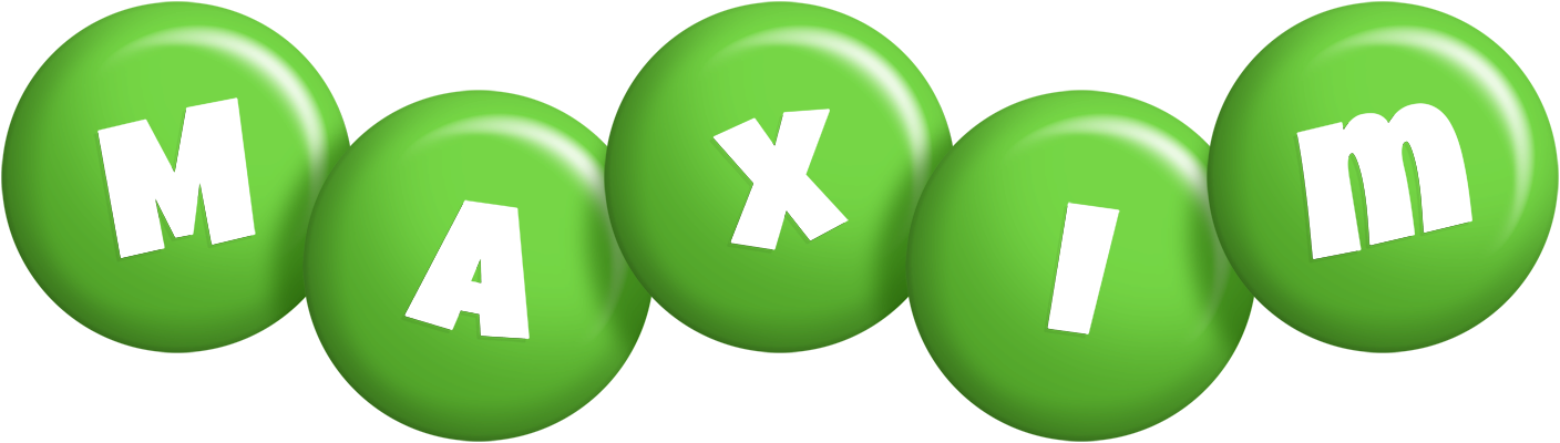Maxim candy-green logo
