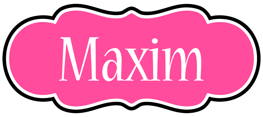 Maxim invitation logo