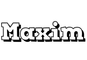 Maxim snowing logo