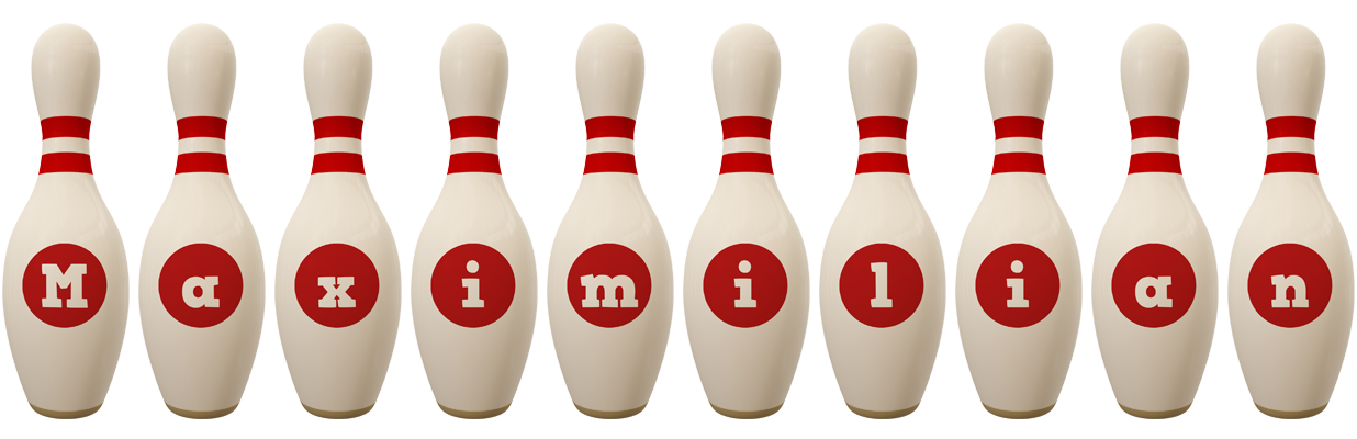 Maximilian bowling-pin logo