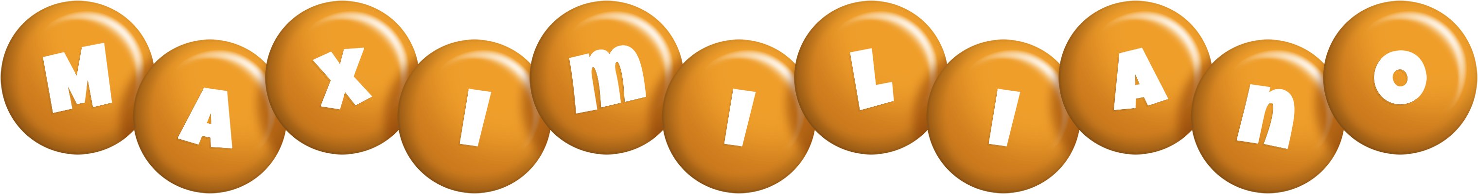 Maximiliano candy-orange logo