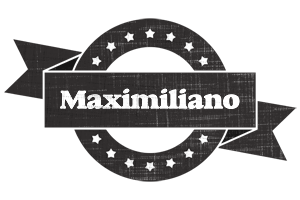 Maximiliano grunge logo