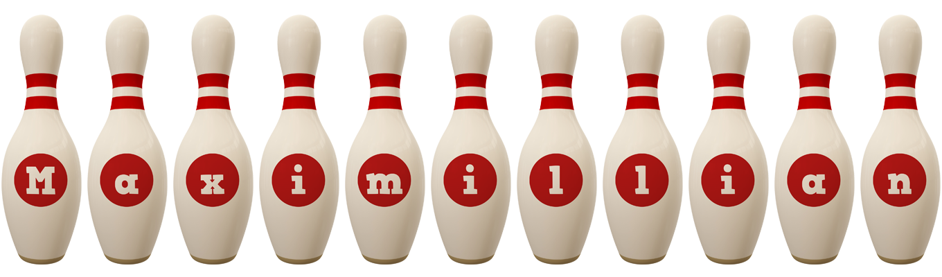 Maximillian bowling-pin logo