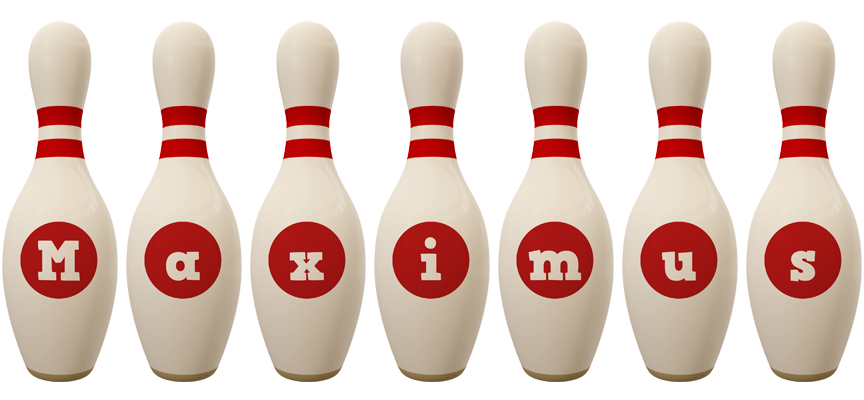 Maximus bowling-pin logo