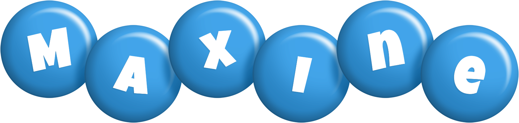 Maxine candy-blue logo