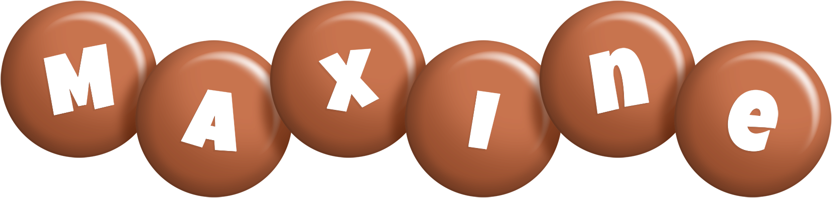 Maxine candy-brown logo