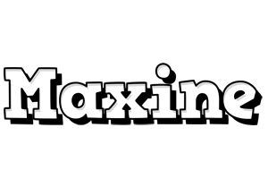 Maxine snowing logo