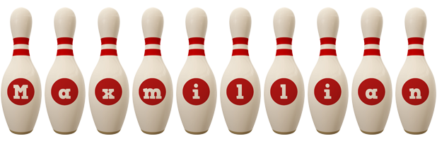 Maxmillian bowling-pin logo