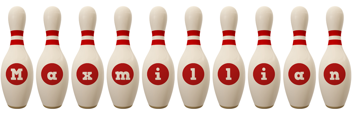 Maxmillian bowling-pin logo