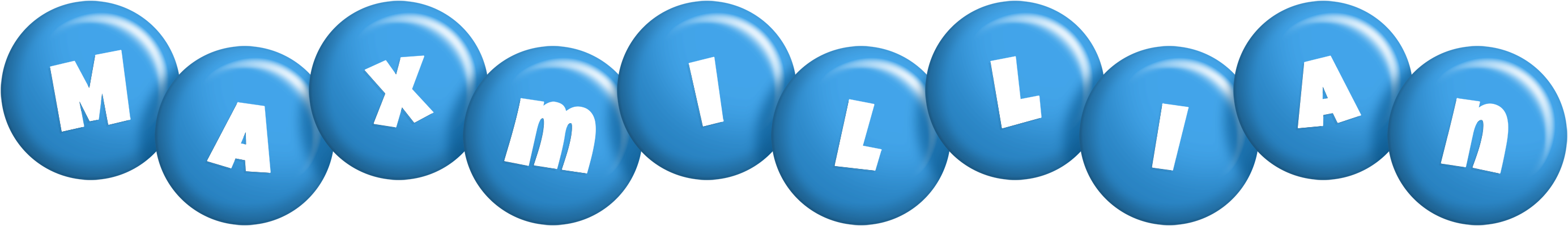 Maxmillian candy-blue logo