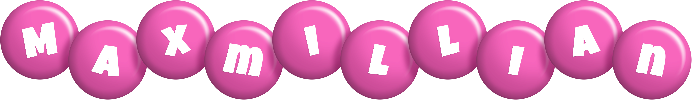 Maxmillian candy-pink logo