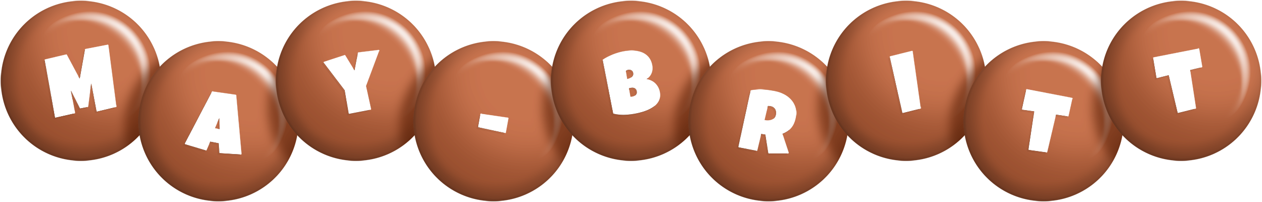 May-Britt candy-brown logo