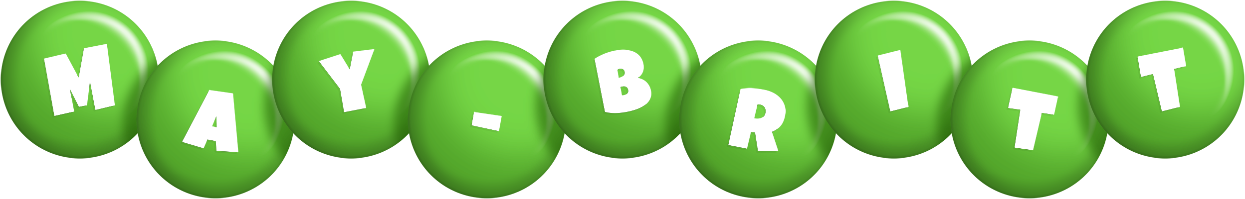 May-Britt candy-green logo