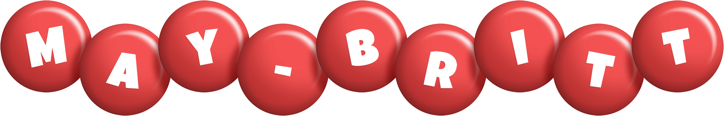 May-Britt candy-red logo