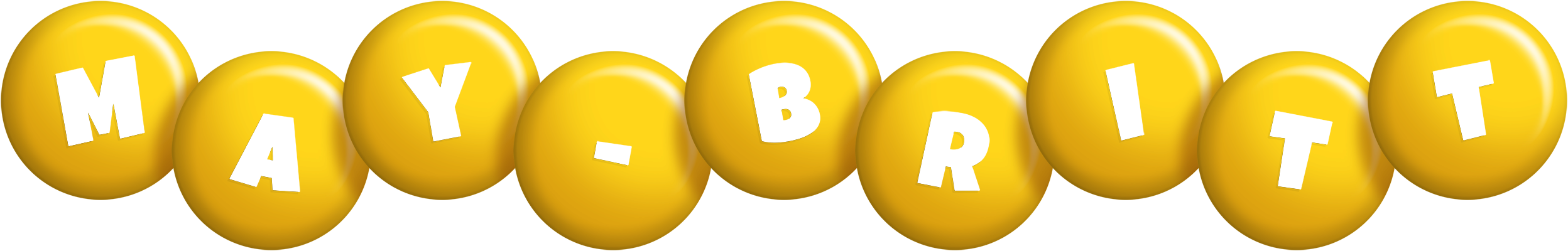 May-Britt candy-yellow logo