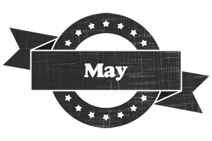 May grunge logo