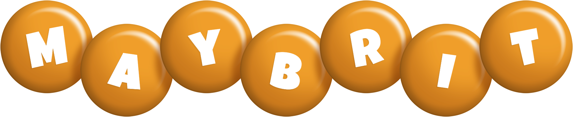 Maybrit candy-orange logo