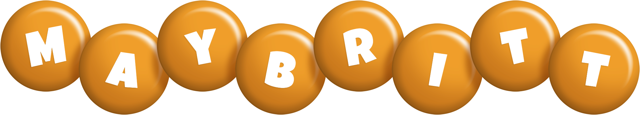 Maybritt candy-orange logo
