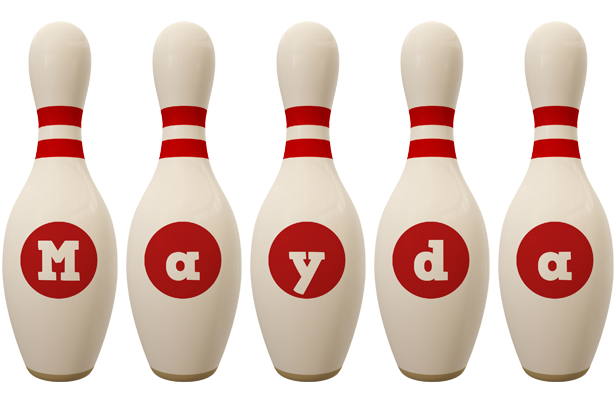Mayda bowling-pin logo