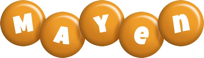 Mayen candy-orange logo