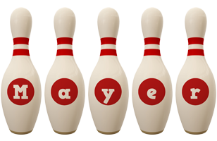 Mayer bowling-pin logo