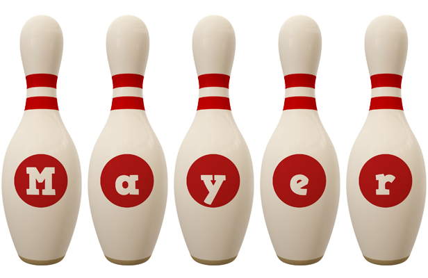 Mayer bowling-pin logo
