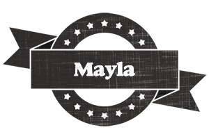 Mayla grunge logo