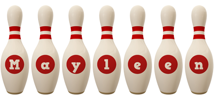 Mayleen bowling-pin logo