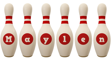 Maylen bowling-pin logo