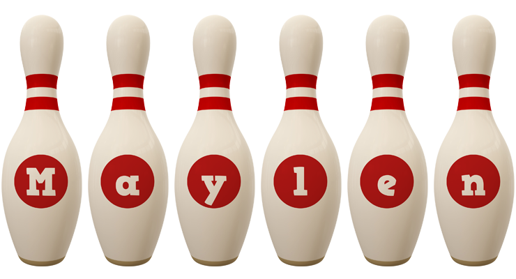 Maylen bowling-pin logo