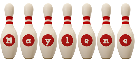 Maylene bowling-pin logo