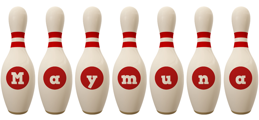 Maymuna bowling-pin logo