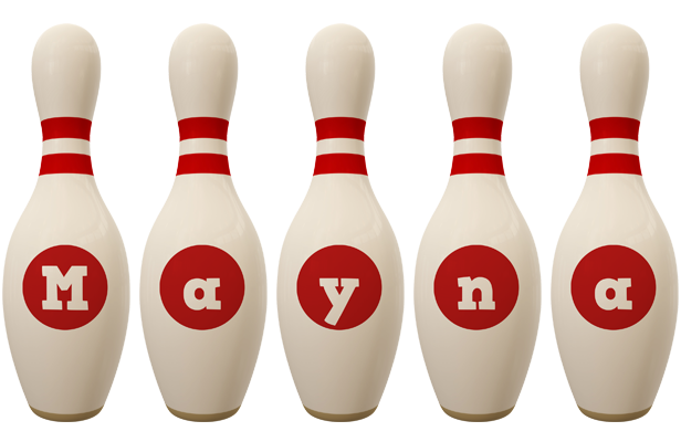 Mayna bowling-pin logo
