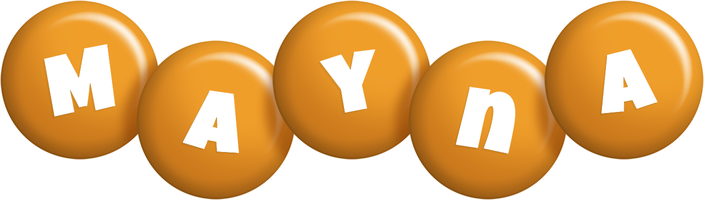 Mayna candy-orange logo