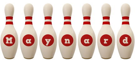 Maynard bowling-pin logo