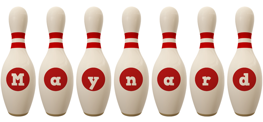 Maynard bowling-pin logo