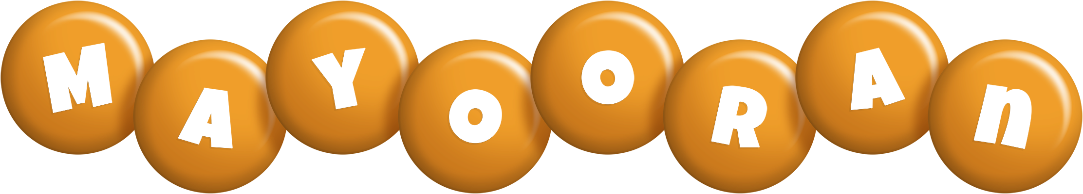 Mayooran candy-orange logo