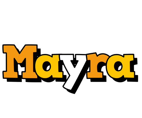 Mayra cartoon logo