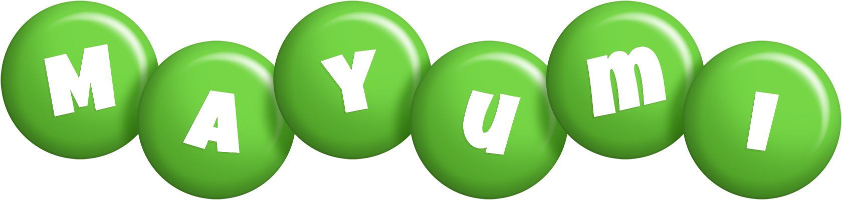 Mayumi candy-green logo