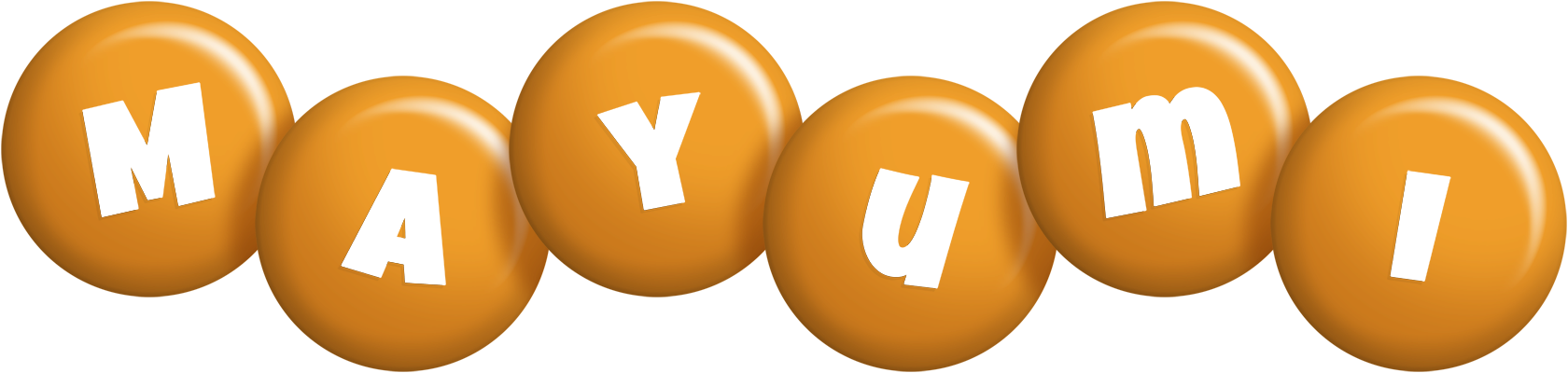 Mayumi candy-orange logo