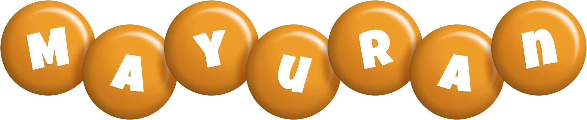 Mayuran candy-orange logo