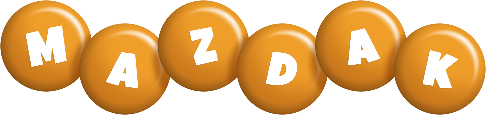 Mazdak candy-orange logo